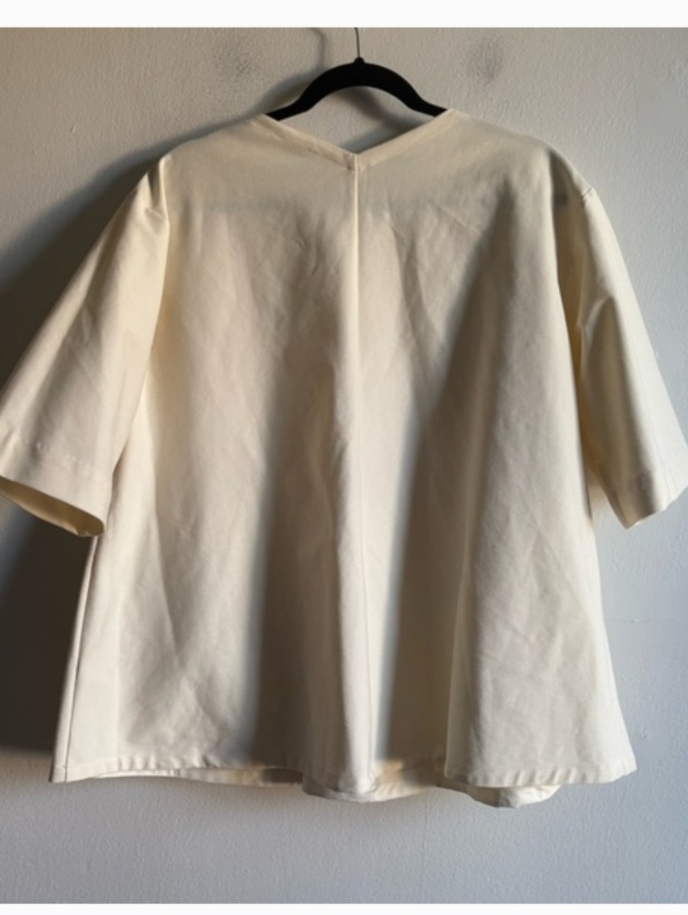 COS Sz M Off White Structured Oversized Trapeze Blouse - Picture 4 of 7